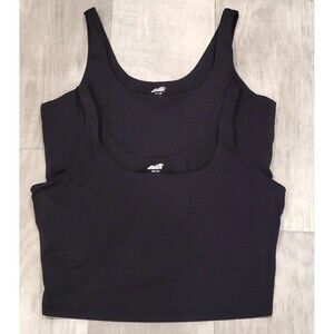 Avia Lot of 2 Black Plus Size XXXL (22) Sports Shelf Bras Workout Gym Exercise